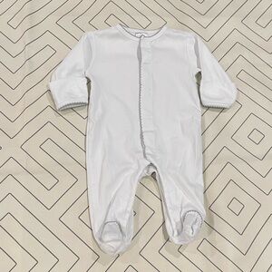 SK White Footie Pajama